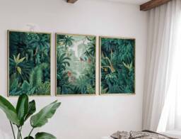 Henri Rousseau Set Of 3 Floral Posters, Tropical Decor, Botanical Wall Art, Jungle Aesthetic, William Morris Print, Art - thumbnail 1