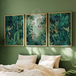 Henri Rousseau Set Of 3 Floral Posters, Tropical Decor, Botanical Wall Art, Jungle Aesthetic, William Morris Print, Art - thumbnail 3
