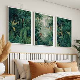 Henri Rousseau Set Of 3 Floral Posters, Tropical Decor, Botanical Wall Art, Jungle Aesthetic, William Morris Print, Art - thumbnail 2