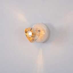 Handcrafted White Marble & Amber Glass Luminaire, Wall Lighting, Lamp Vanity Light Fixture, Sconce, Lamp, Small Lighting - thumbnail 3