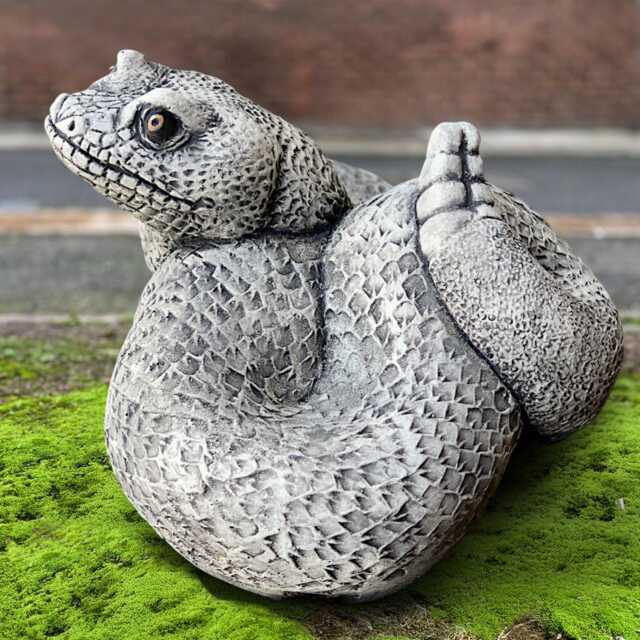 Stone Snake Statue Concrete Garden Sculpture Cement Reptile Ornament Handmade Figurine Animal Decoration Front Door Gift - image 1