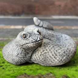Stone Snake Statue Concrete Garden Sculpture Cement Reptile Ornament Handmade Figurine Animal Decoration Front Door Gift - thumbnail 4
