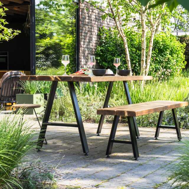 Outdoor Industrial Table & Bench Legs - Box Section Steel, Various Shapes, Sizes & Finishes - Pair - image 1
