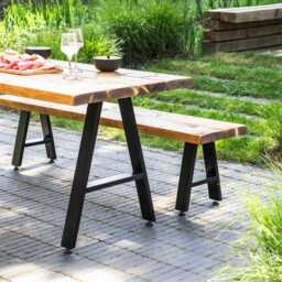 Outdoor Industrial Table & Bench Legs - Box Section Steel, Various Shapes, Sizes & Finishes - Pair - thumbnail 2