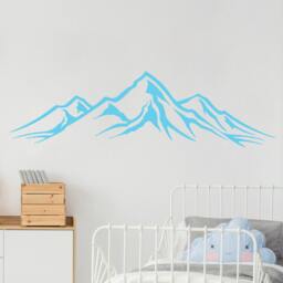 Mountain Wall Decal - Art Decor Mountains Vinyl Stickers Rustic Home Nursery Living Room Sm249 - thumbnail 3