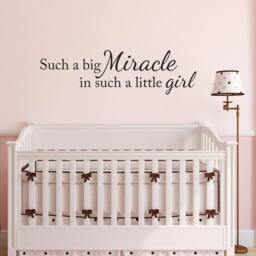 Miracle Girl Nursery Wall Decal Baby Room Decor - thumbnail 1