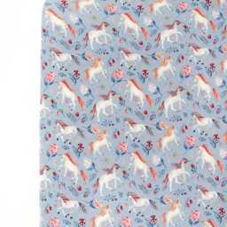 Unicorns Crib Sheet, Princess Nursery, Unicorns Baby Girl Super Soft Bamboo Sheet - thumbnail 2
