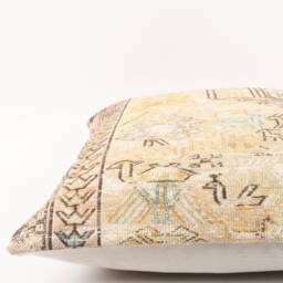 Vintage Turkish Kilim Pillow Cover 18''x18'' Handwoven Wool - thumbnail 4