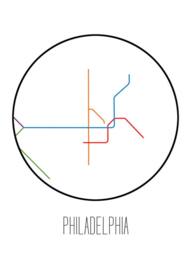Philadelphia, Pennsylvania - Minimalist Metro Subway Art Print Septa/Patco - thumbnail 3
