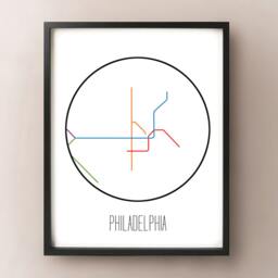 Philadelphia, Pennsylvania - Minimalist Metro Subway Art Print Septa/Patco - thumbnail 2