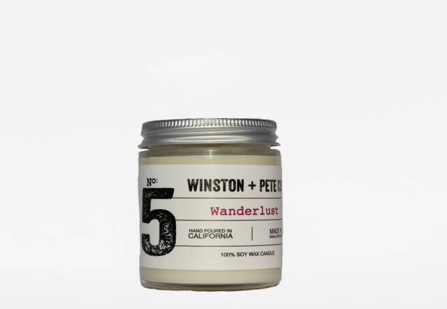 Wanderlust Soy Candle - Almond & Coconut Scent 4Oz Tropical Scented Hand-Poured Natural Travel Inspired Gift - image 1