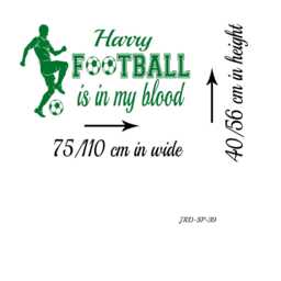 Football Is in My Blood - Quote With Custom Name Wall Art Stickers, Personalised Decal - thumbnail 3