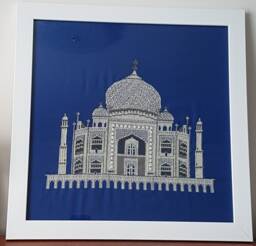 Taj Mahal/ Handsewn Mahal/Wall Hangings/Cross Stitched Decors/Gift Of Love/Home Decors/Handmade Gifts - thumbnail 1