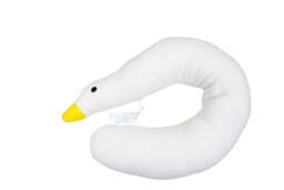 Neck Pillow Travel Goose White Yellow 64 X 11 cm Outer Material Cotton Adults Children - thumbnail 1