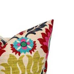 Floral Pillow Cover, Botanical Decor, Boho Throw Pillow, Bold Flower Designer Spring Covers, Pop Of Color - thumbnail 3