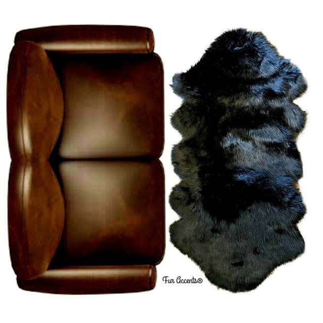 Faux Fur Sheepskin Rug - Shaggy Multi Pelt, Sofa Cover - image 1