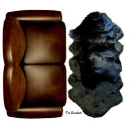 Faux Fur Sheepskin Rug - Shaggy Multi Pelt, Sofa Cover - thumbnail 1
