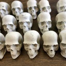 Concrete Skull Decor Mini Planter Accent Handmade Sculpture Gothic Home Decor Halloween Gift Modern Industrial Art
