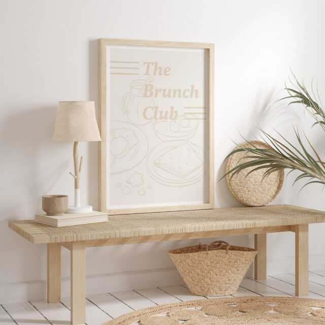 Brunch Club 08 Poster Brunch Quote Print, Kitchen Decor, Trendy Home Food Lover Gift, Lover, Modern Wall Art, Cool Prints - image 1