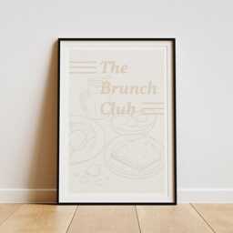 Brunch Club 08 Poster Brunch Quote Print, Kitchen Decor, Trendy Home Food Lover Gift, Lover, Modern Wall Art, Cool Prints - thumbnail 2