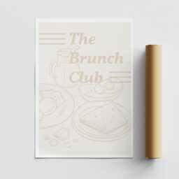 Brunch Club 08 Poster Brunch Quote Print, Kitchen Decor, Trendy Home Food Lover Gift, Lover, Modern Wall Art, Cool Prints - thumbnail 3