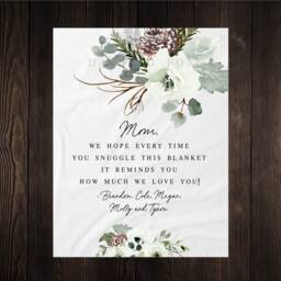 Gift From Kids, Grandma Quote, Custom Quote Blanket, Christmas Present, Floral Style Personalized Mom - thumbnail 3