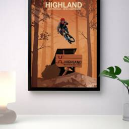 Highland Mountain Bike Trail Poster Northfield, Nh Art Print - thumbnail 3