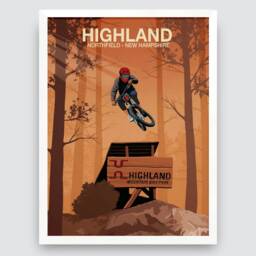 Highland Mountain Bike Trail Poster Northfield, Nh Art Print - thumbnail 2