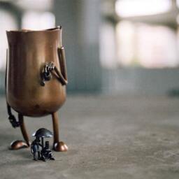 Rain Maker Sculpture - Copper, Bronze Figurines, Lost-Wax Cast Art - thumbnail 2