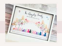 Family Home Decor, Personalised Gift, Wall Art, Custom Gifts, Pebble Frame - thumbnail 1