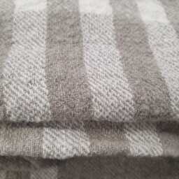 Linen Blanket, Bed Cover, Tartan Textured Linen Blanket, Grey Blanket Coverlet, Daybed Blanket Country Bedspread - thumbnail 2