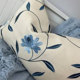 "Iliv Flourish Cushion Cover in Blue - Rectangle Size 12"" X 20" - thumbnail 2