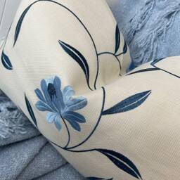 "Iliv Flourish Cushion Cover in Blue - Rectangle Size 12"" X 20" - thumbnail 3