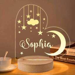 Personalised Unicorn Gifts For Girls Led Desk Table Lamp Nursery Night Light Gifts Girls Kids Children Birthday 7 Colours Flashing - thumbnail 2