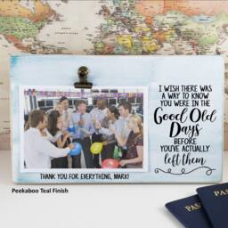 Friends Picture Frame, The Good Old Days Personalized Photo Dorm Room Gift, Co Worker, Going Away Birthday, Office Quote - thumbnail 3