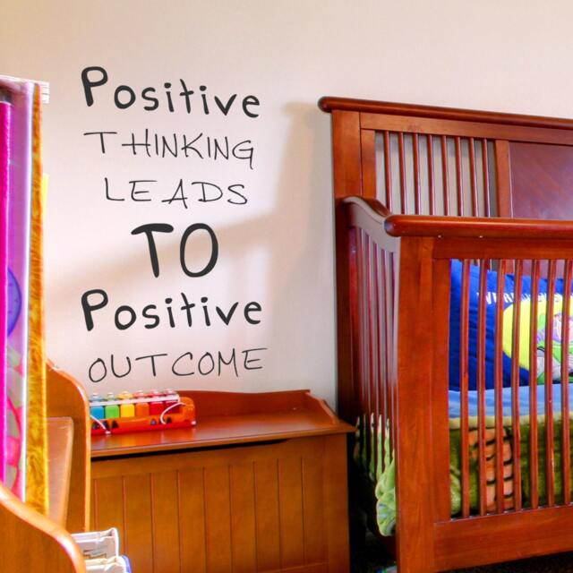 Positive Thinking Vinyl Quotes Inspirational Wall Decal Playroom Art Stickers - 029 - image 1