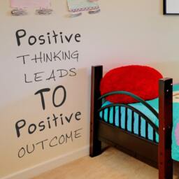 Positive Thinking Vinyl Quotes Inspirational Wall Decal Playroom Art Stickers - 029 - thumbnail 2