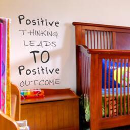 Positive Thinking Vinyl Quotes Inspirational Wall Decal Playroom Art Stickers - 029 - thumbnail 1