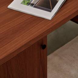 Desk in A Minimalist Scandinavian Style Made Of Veneered Oak Wood - Teak Colour T-B01 - thumbnail 4