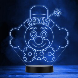 Circus Clown Cartoon Character Personalised Gift Colour Change Led Night Light - thumbnail 1