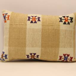 Turkish Kilim Pillow Accent Sofa Throw Pillows Home Decor 14x20 in - 35x50 cm Boho Pillow Cushion 4Bef-698 - thumbnail 2