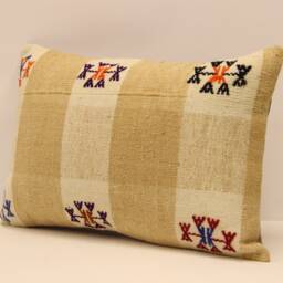 Turkish Kilim Pillow Accent Sofa Throw Pillows Home Decor 14x20 in - 35x50 cm Boho Pillow Cushion 4Bef-698 - thumbnail 3