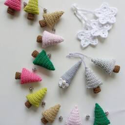 Christmas Crochet Garland, Decor, Woodland Ornaments, Wall Hanging Decor Ideas - thumbnail 2