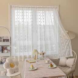Custom Pom Voile Curtain Three-Color Sheer - thumbnail 4