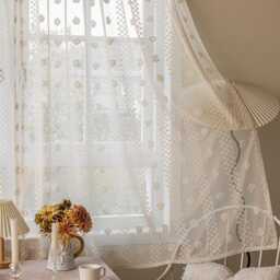 Custom Pom Voile Curtain Three-Color Sheer - thumbnail 3