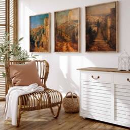 Set Of 3 Ramallah Travel Posters, Palestine Prints, Art, Islamic Wall Decor, Muslim Gift, Gift - thumbnail 3