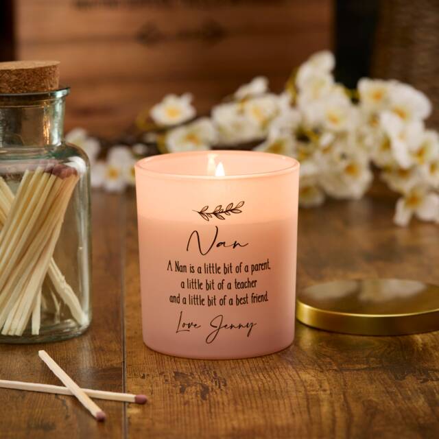 Beautiful Pink Personalised Soulmate Sentiment Jar Candle Gift For Her - image 1