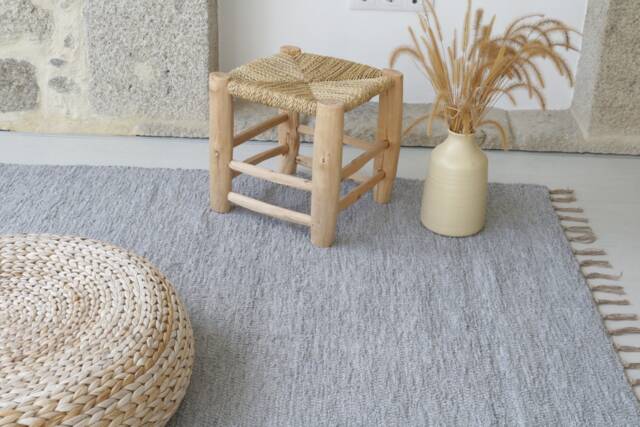 Large Gray Rug 140x200 cm, Living Room Rug, Area Kids Bedroom Machine Washable Sustainable Scandinavian - image 1