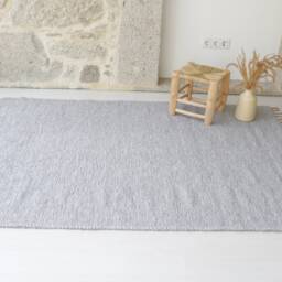 Large Gray Rug 140x200 cm, Living Room Rug, Area Kids Bedroom Machine Washable Sustainable Scandinavian - thumbnail 3