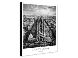 Barcelona City - Spain Cityscape View Wrapped Frame Canvas Rolled Photo/Poster Print - thumbnail 1